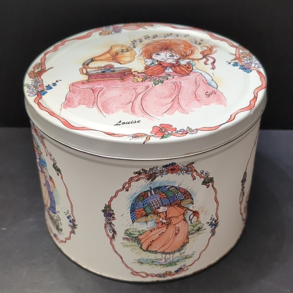 VGT,1980s Danish Butter Cookie Tin, Louise By Susy.